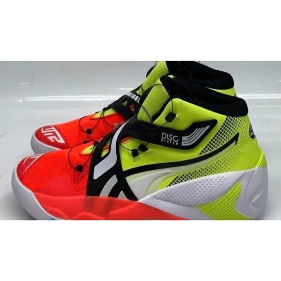 PUMA MENS SZ 8 DISC REBIRTH HI-TOP SNEAKER SHOES